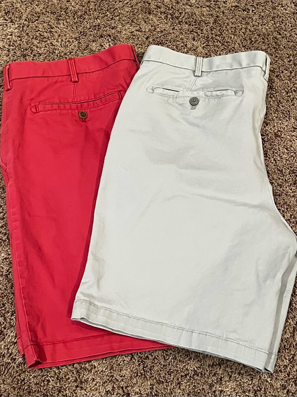 Men's 38 (9.5 seam) Coral and Slate Chino Shorts